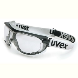 Uvex Carbonvision Safety Goggles - Fabric Headband - Clear Dura-Streme Lens UVEX-S1650DF