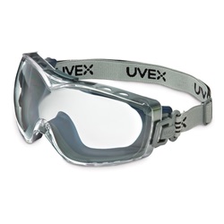 Uvex Stealth OTG Goggles - Navy Frame - Clear Dura-Streme Lens - Logoed Fabric Band UVEX-S3970DF