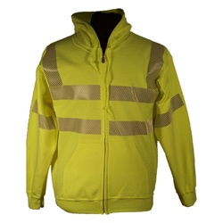 Vinatronics - ANSI Class 3 Hooded Zipper-Front Sweatshirt - Yellow V-7066