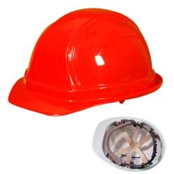 Vulcan V100 Hard Hat - 6-Point Pinlock Suspension - Orange V100Orange