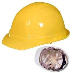 Vulcan V200 Hard Hat - 6-Point Ratchet Suspension - Yellow V200Yellow
