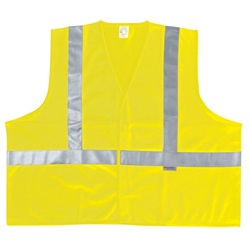 MCR Safety Lime Vest with Silver Reflective Stripe VA320R