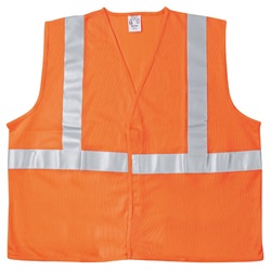 River City VA321R Class 2 Solid Safety Vest with No Pockets - Orange RIV-VA321R