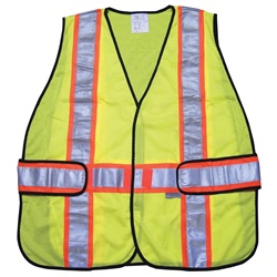 River City WCCL2LA Class 2 Adjustable Mesh Safety Vest - Yellow/Lime WCCL2LA