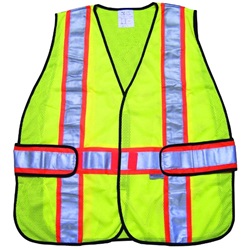 MCR Safety Poly Mesh Safety Vest: Lime WCCL2LA