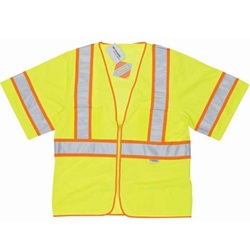 River City Lime Mesh Short Sleeve Class 3 Safety Vest WCCL3L