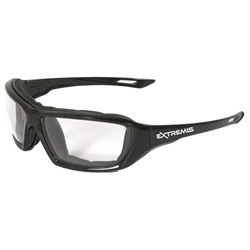 Radians Extremis Safety Glasses - Smoke Foam Lined Frame - Clear Anti-Fog Lens XT1-11