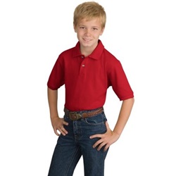 Port Authority Y420 Youth Pique Knit Polo - Red Y420-Red