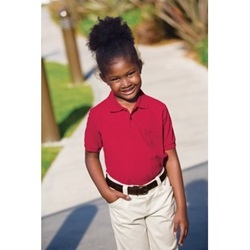 Port Authority Y500 Youth Silk Touch Polo - Red Y500-Red