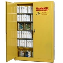 Eagle Yellow 30 Gallon Paint Cabinet Manual Closing Doors YPI-77E
