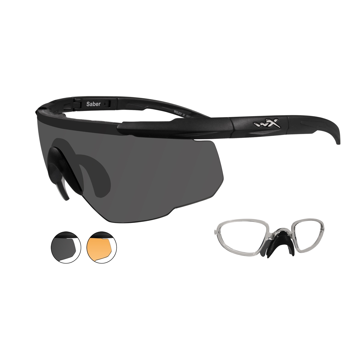 Wiley X Saber Advanced Sunglasses w/ RX Insert Matte Black Frame