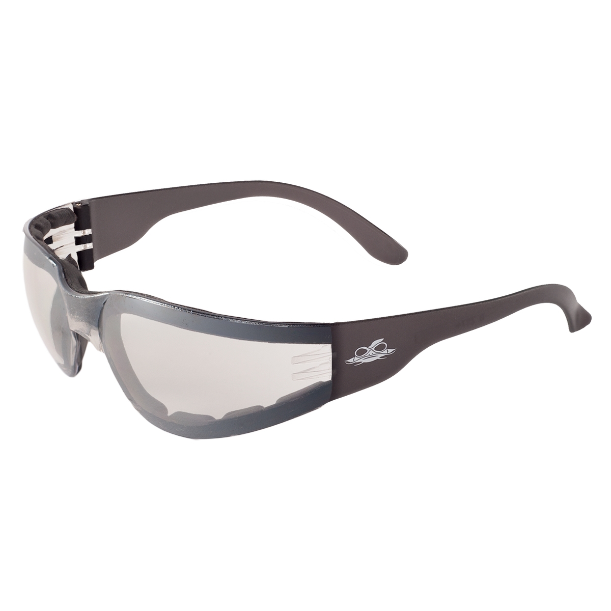 Bullhead BH13156AF Torrent Safety Glasses Black Foam Lined Frame