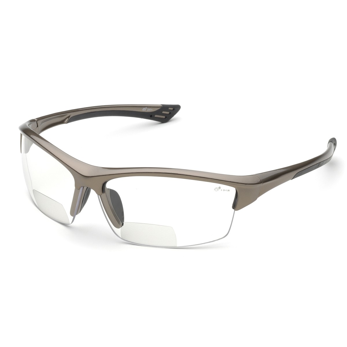 Elvex RX350C Sonoma Safety Glasses Glossy Bronze Frame Clear Anti