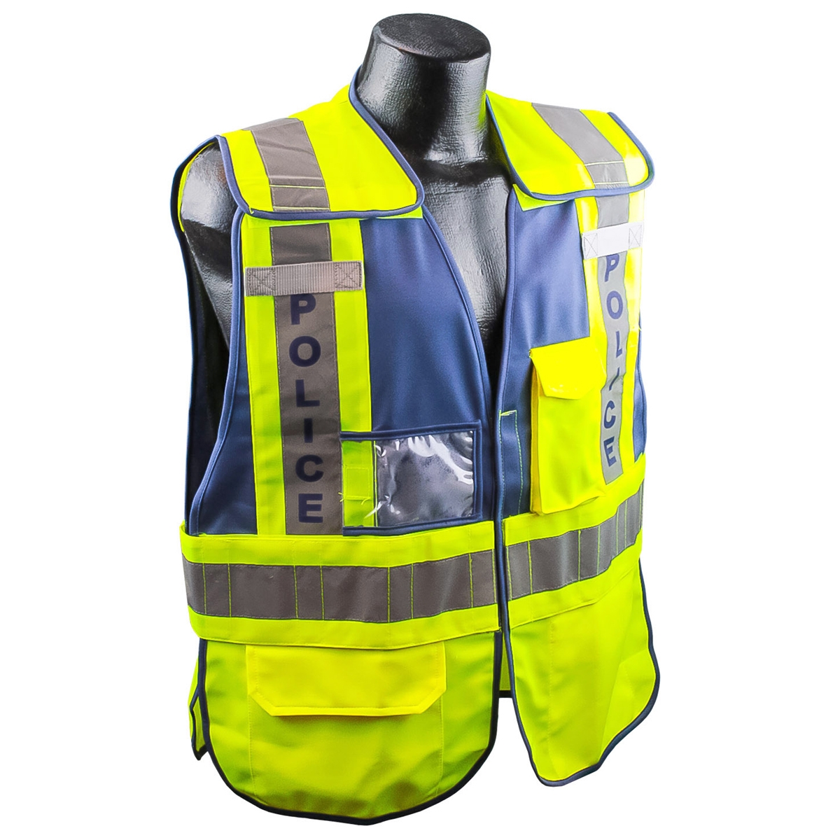 Full Source PSVPOLICE ANSI 207 Public Safety Vest Lime & Navy