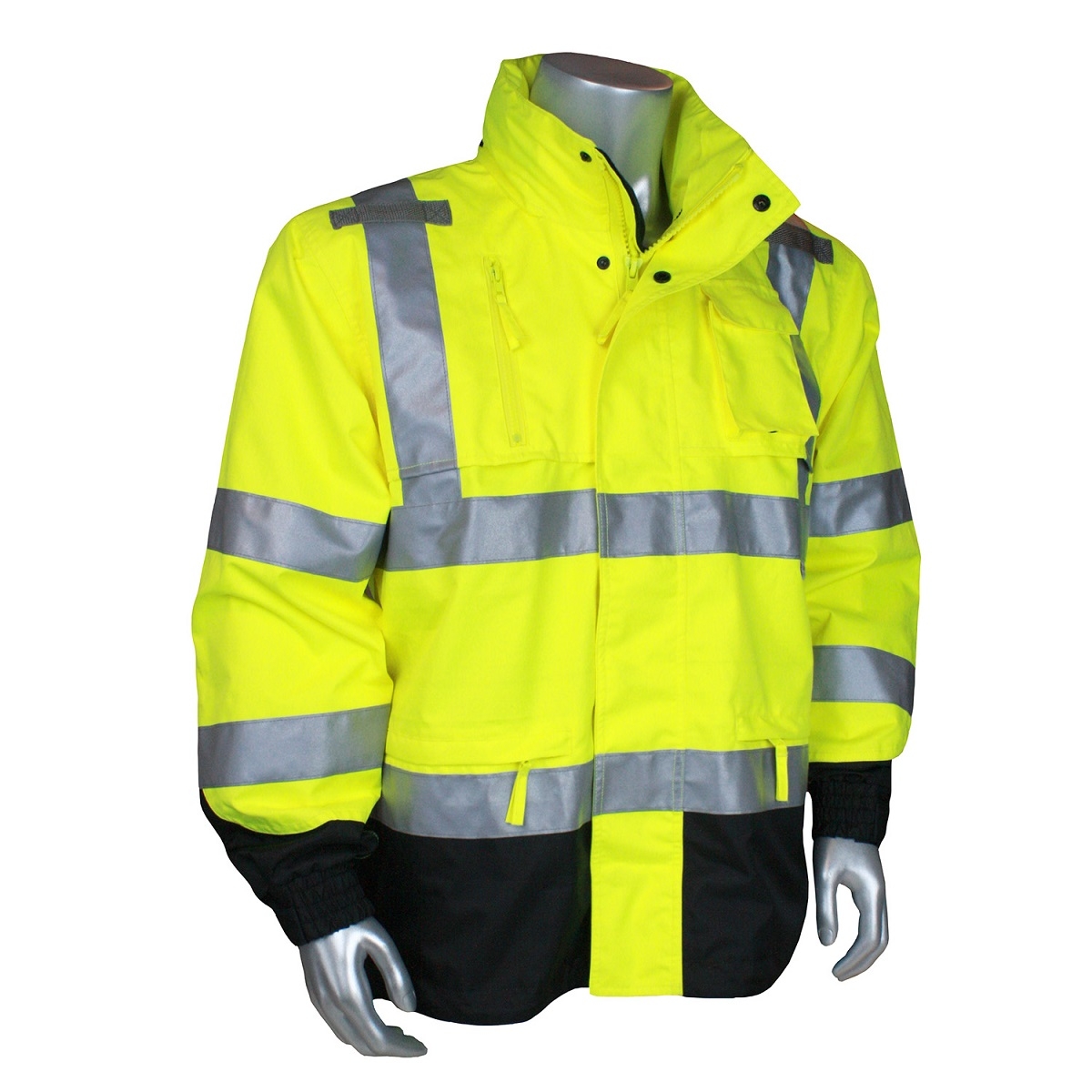 Radians RW323Z1Y Heavy Duty RipStop Waterproof Rain Jacket Yellow/Black