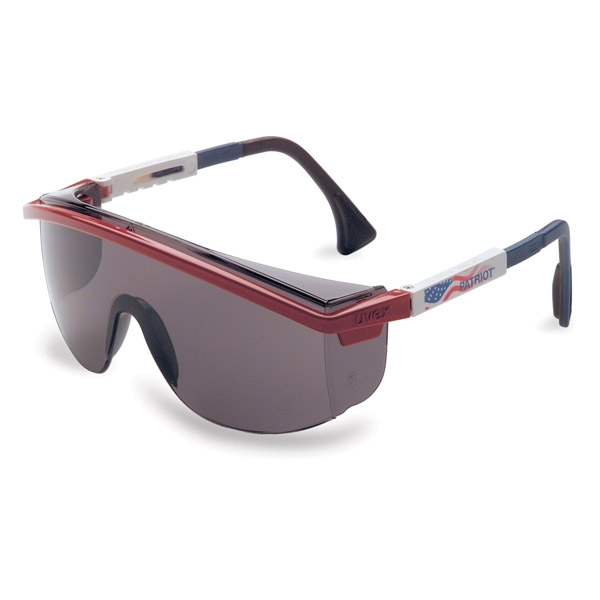Uvex Astrospec 3000 Safety Glasses Patriot Duoflex Temples Gray