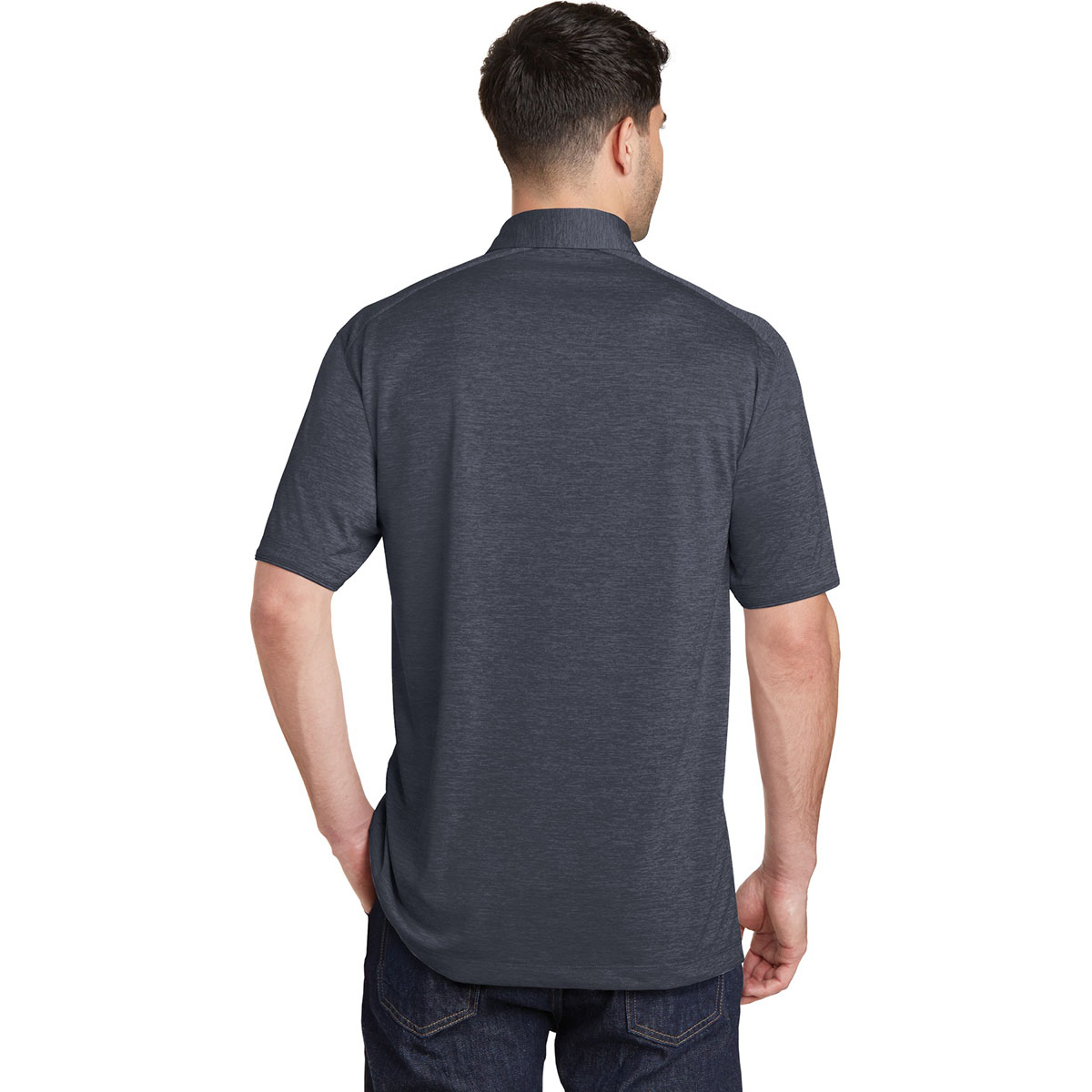 Port Authority K574 Digi Heather Performance Polo - Dark Grey | FullSource.com