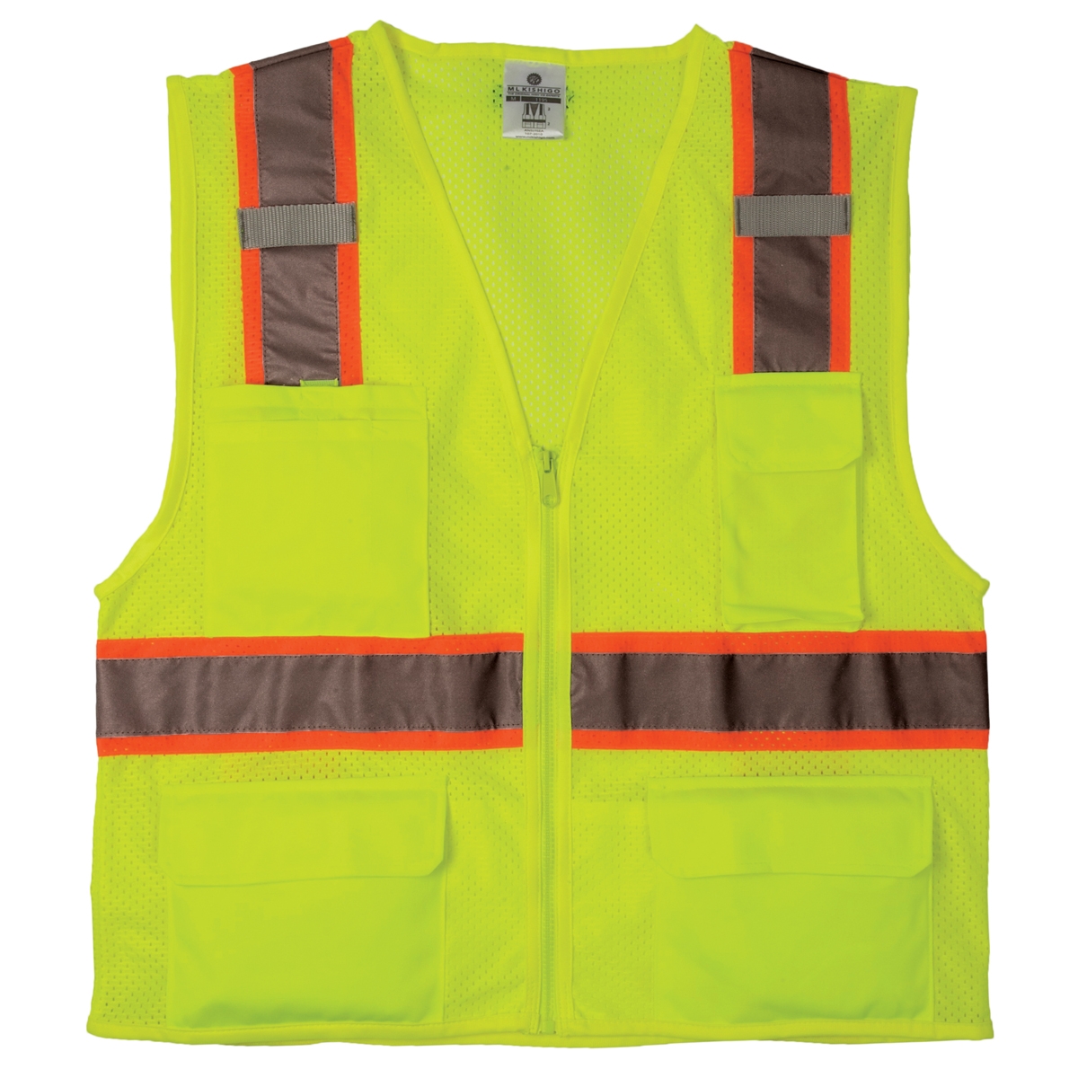 ML Kishigo 1195 UltraCool Mesh 6Pocket Safety Vest Yellow/Lime