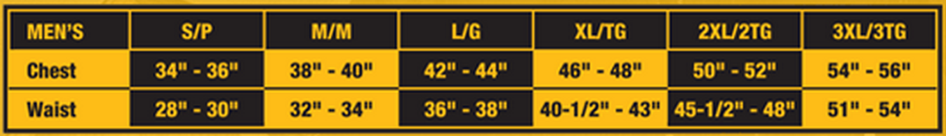dewalt dchj064c1 heated khaki jacket fullsource com dewalt size chart