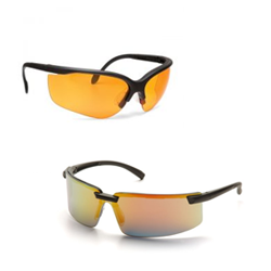 Orange Lens Safety Glasses